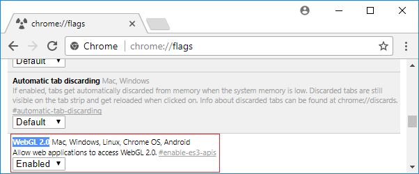 Enabling Chrome flags